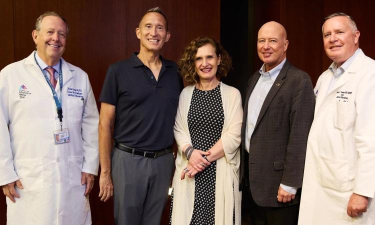 Dr. I. Michael Leitman, José Antonio Bowen, Marta Filizola, Steve Harmon, and Dr. David C. Thomas